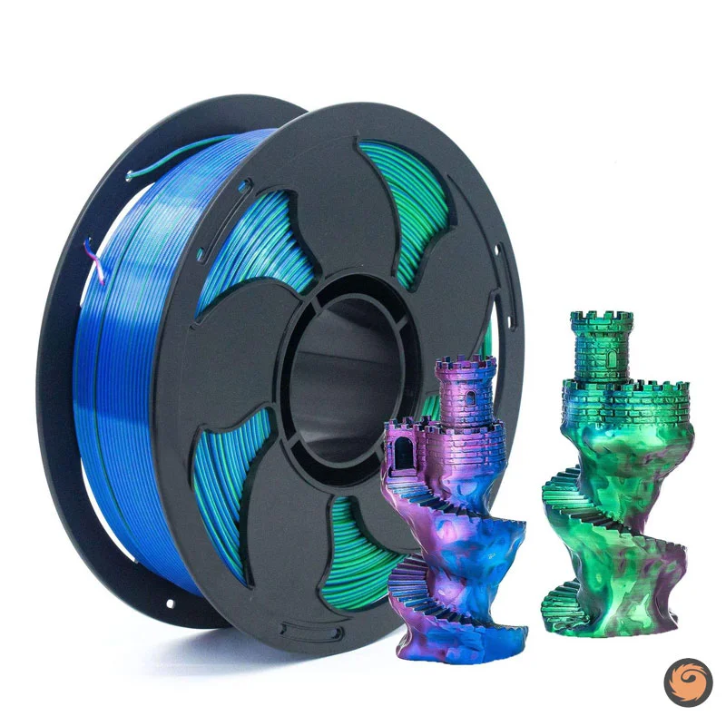 Tri Color PLA Silk 3D Printer Filament
